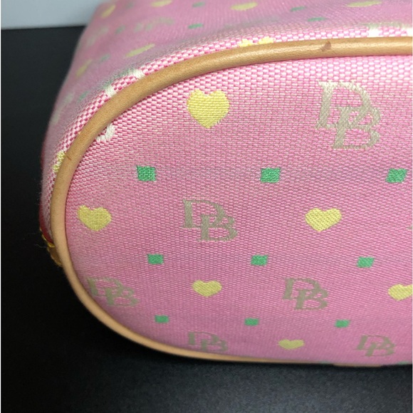 Dooney & Bourke Pink Mini Monogram Purse Y2K Vintage Canvas & Leather - Picture 7 of 16